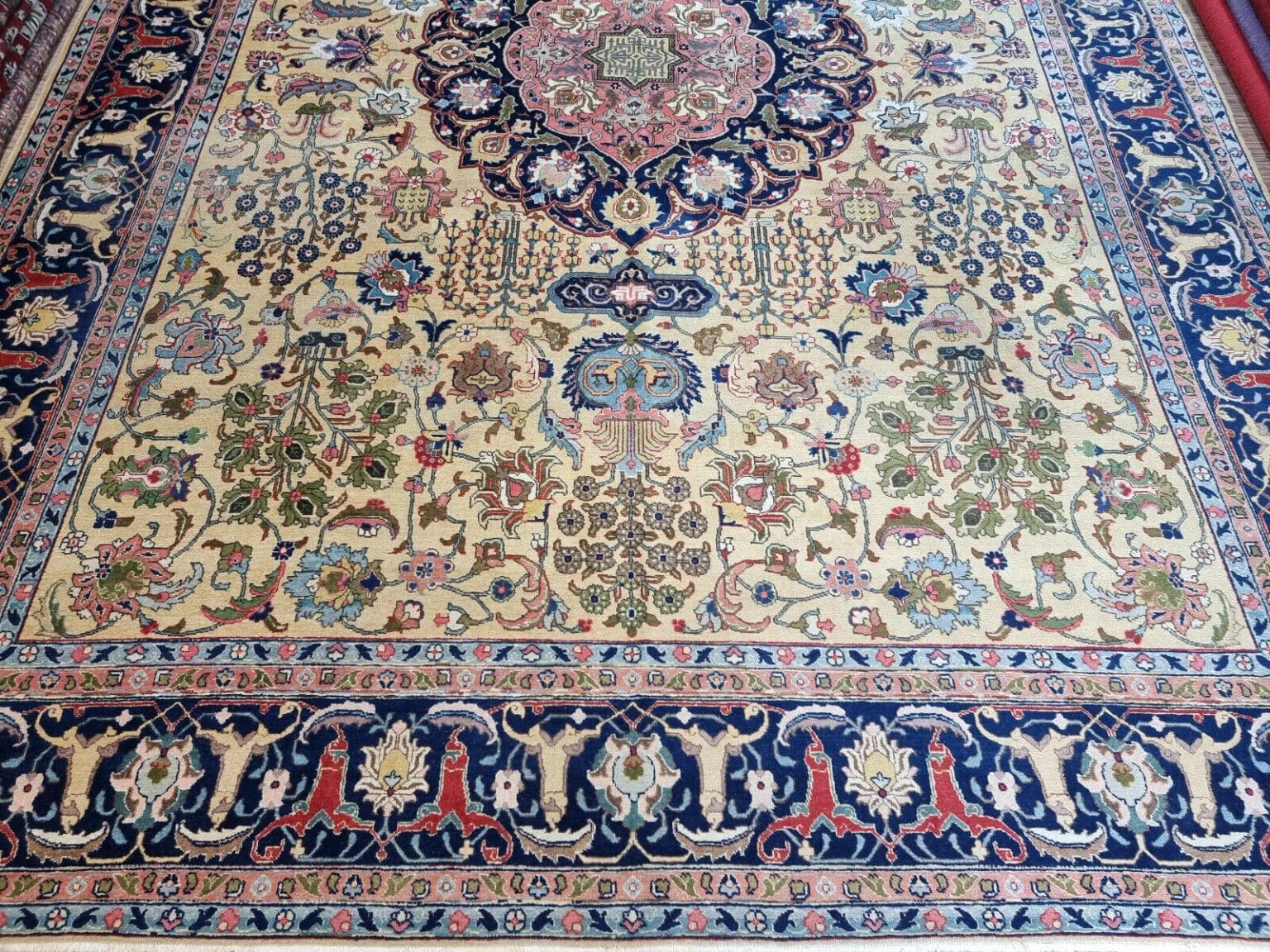 Perserteppich Täbriz 412x301 cm Wolle handgeknüpft