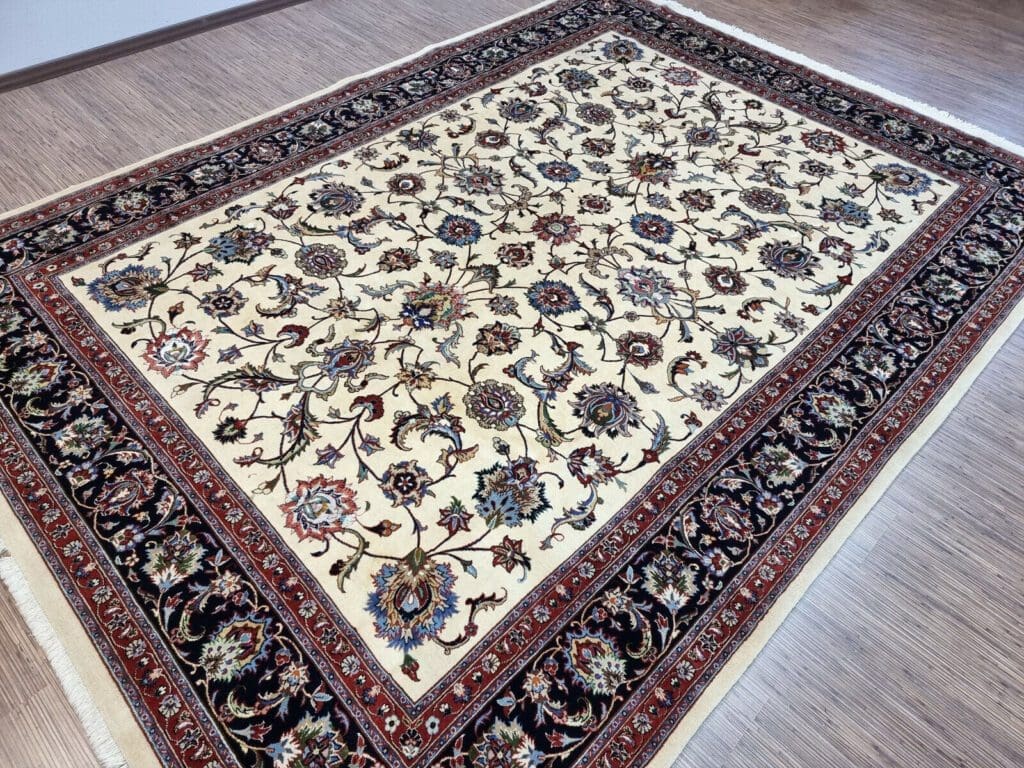 Perserteppich Sarough 350x250 cm Seide handgeknüpft