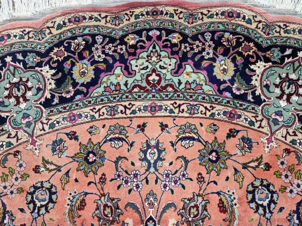 h1-221141-wunderschoner-original-persischer-tabriz-teppich-rund-1-8 Perserteppich Täbriz 256 cm Korkwolle handgeknüpft (Verkauft)