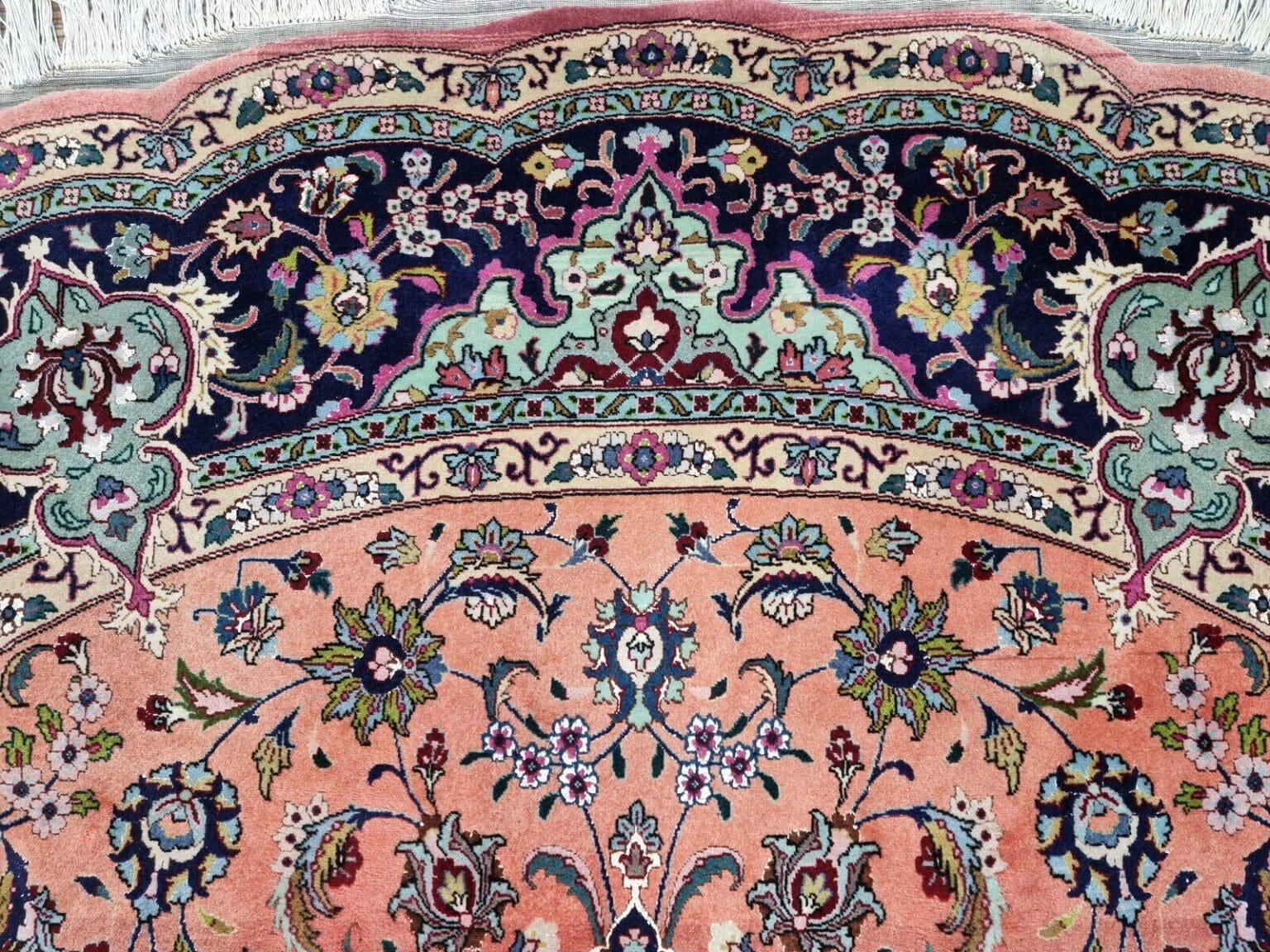 h1-221141-wunderschoner-original-persischer-tabriz-teppich-rund-1-8 Perserteppich Täbriz 256 cm Korkwolle handgeknüpft (Verkauft)