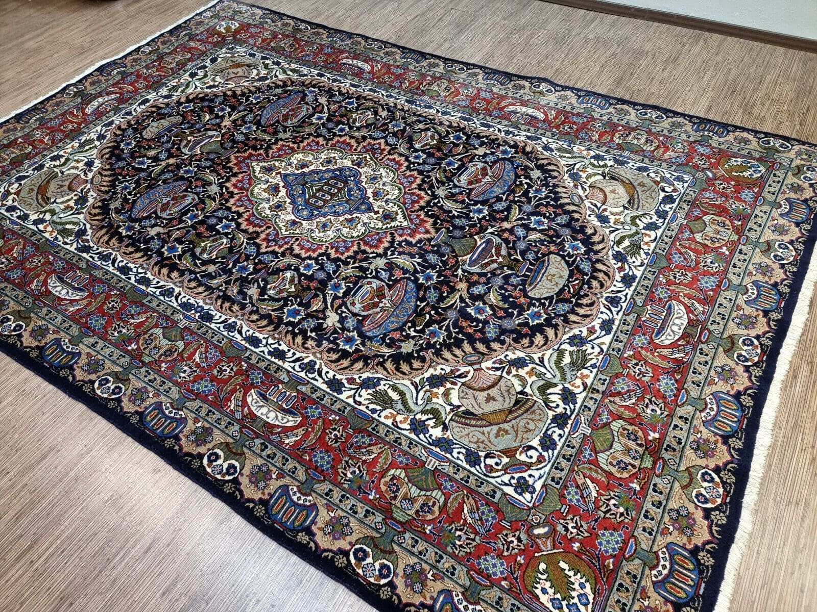 Perserteppich Kaschmar 349 x 246 cm Schurwolle handgeknüpft