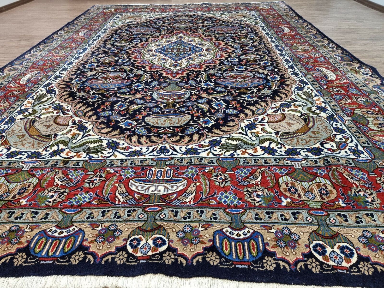 Perserteppich Kaschmar 349 x 246 cm Schurwolle handgeknüpft