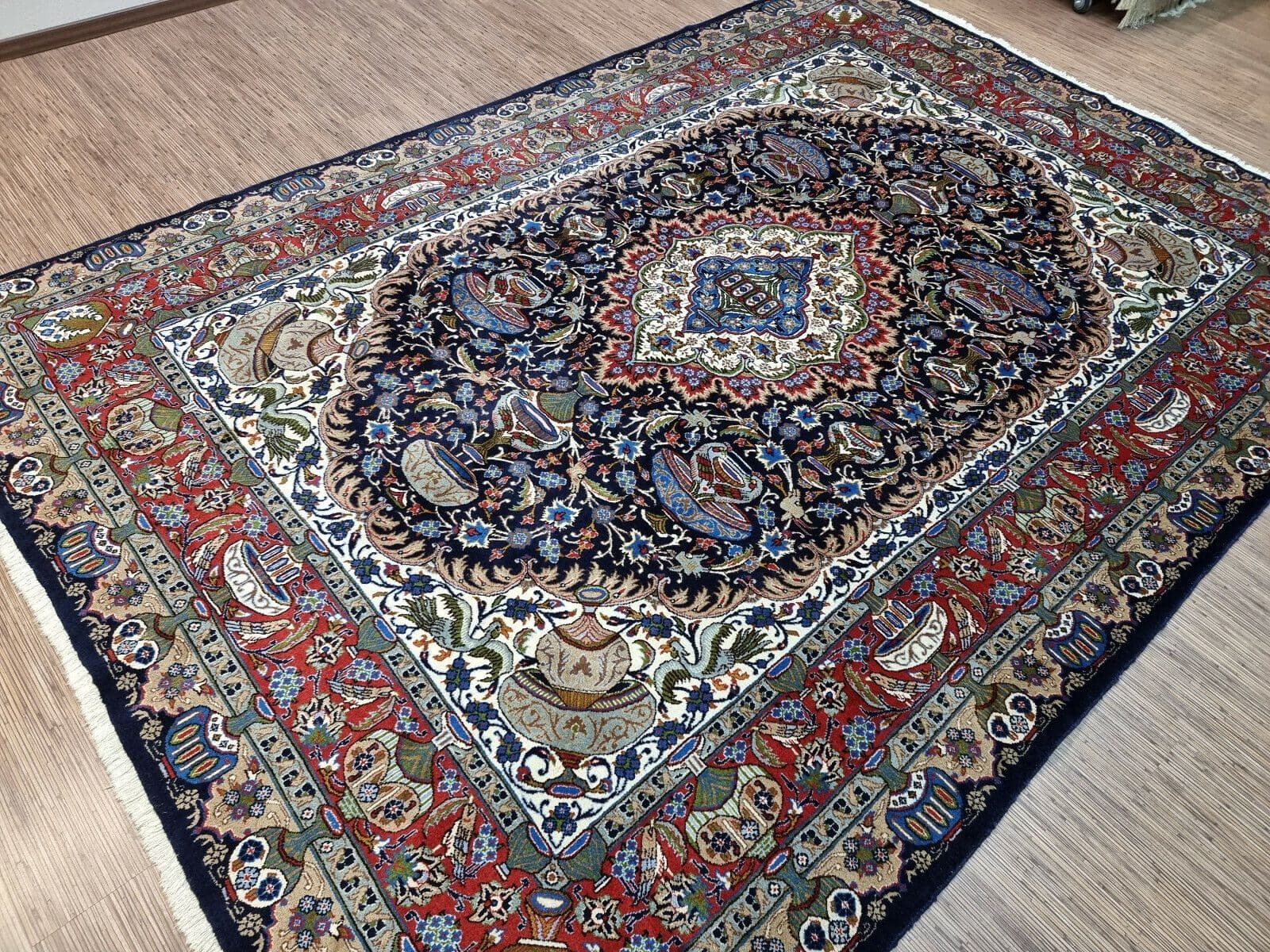 Perserteppich Kaschmar 349 x 246 cm Schurwolle handgeknüpft