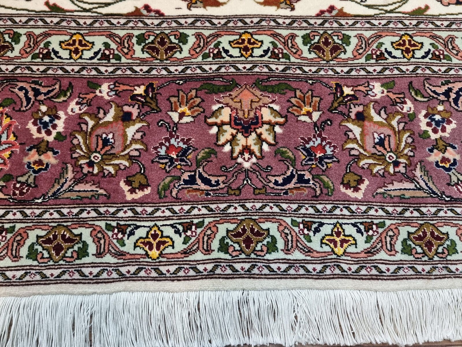Perserteppich Täbriz 198x196 cm Korkwolle handgeknüpft
