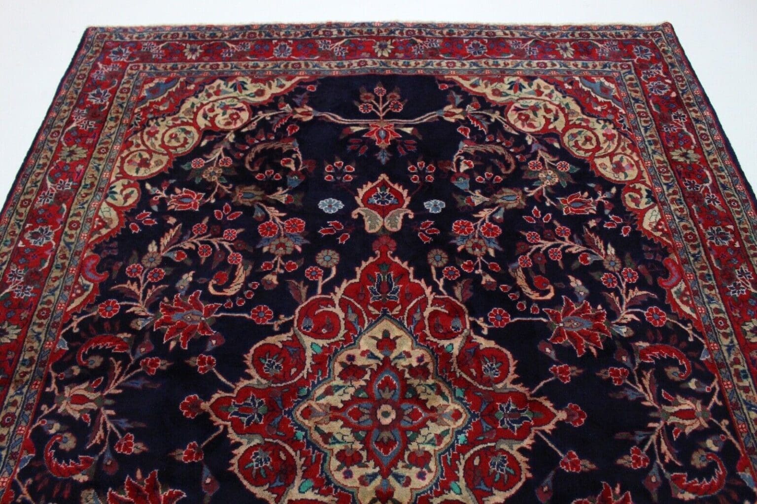 schoner-hamadan-perserteppich-310x230-cm-handgeknupft-traditioneller-3 Perserteppich Hamadan 310x230 cm Wolle handgeknüpft