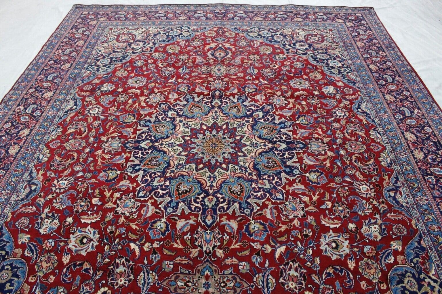 Perserteppich Mashad 410 x 300 cm Wolle handgeknüpft