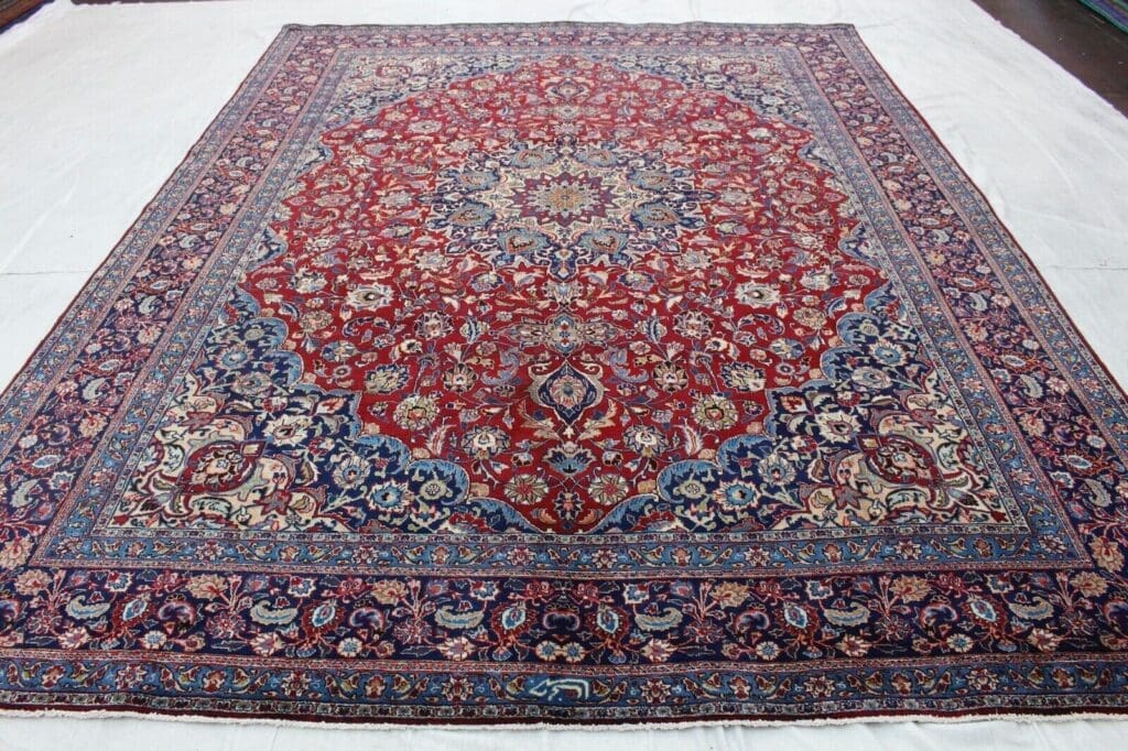 Perserteppich Mashad 410 x 300 cm Wolle handgeknüpft