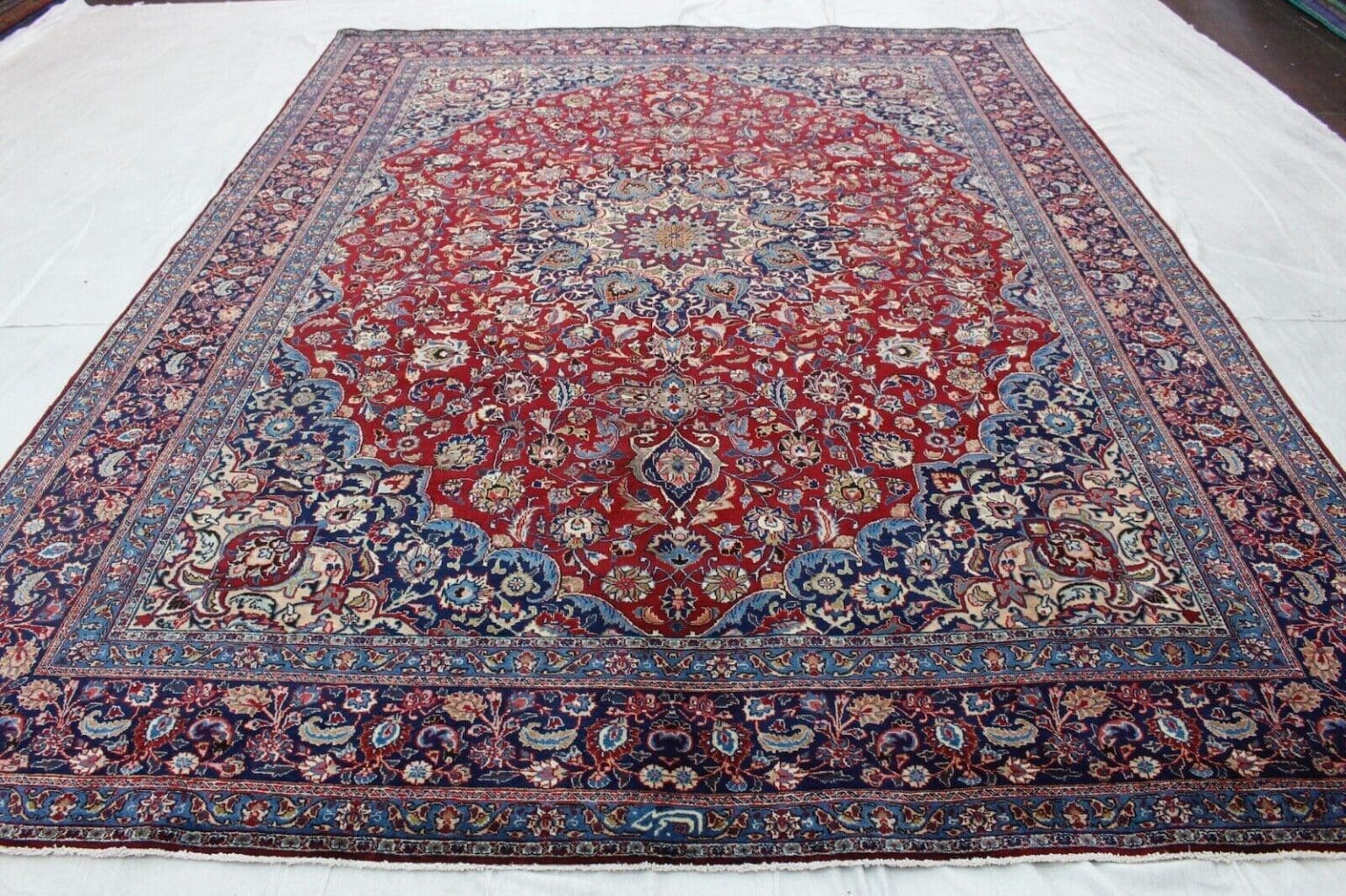 Perserteppich Mashad 410 x 300 cm Wolle handgeknüpft