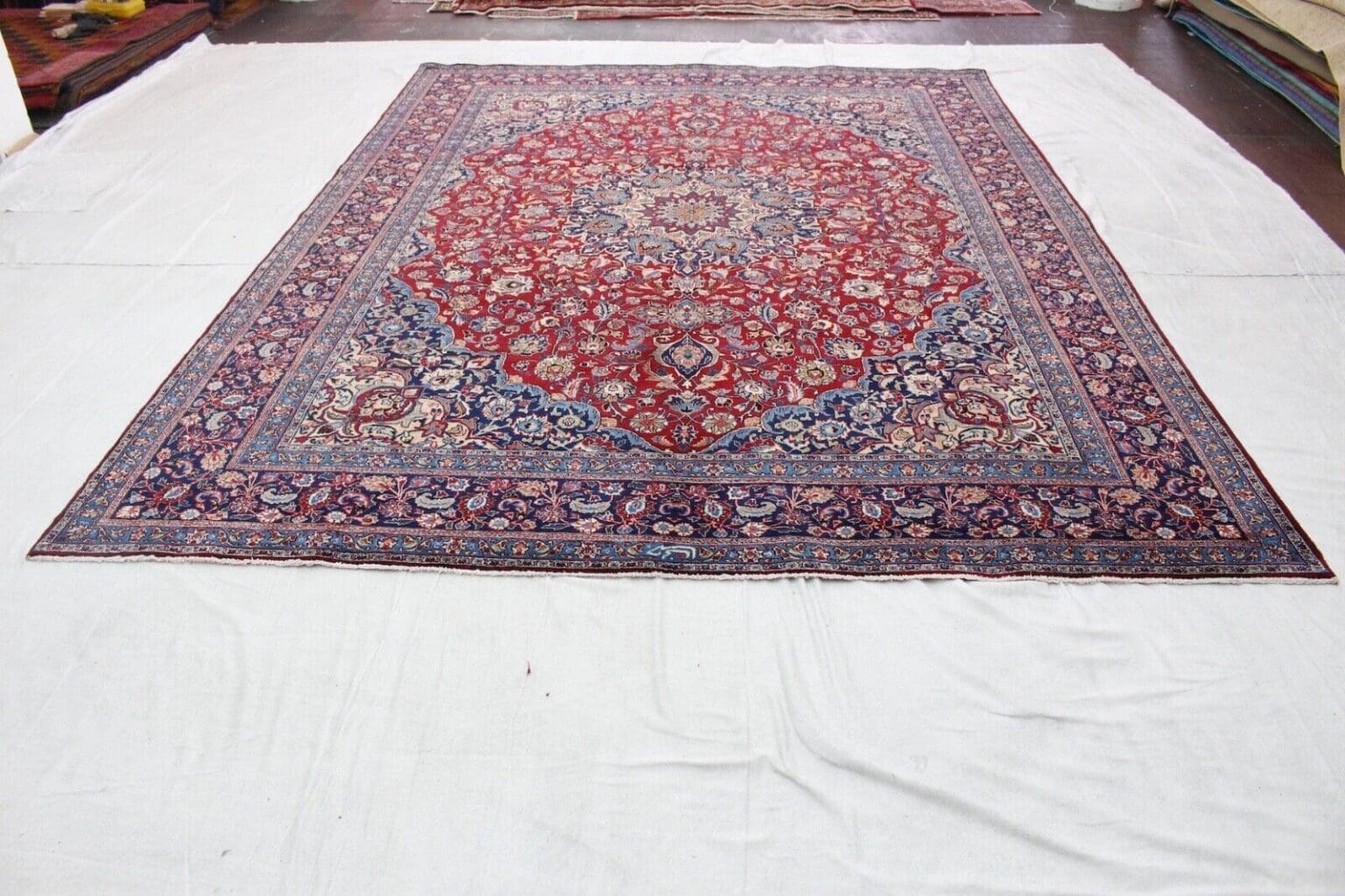 Perserteppich Mashad 410 x 300 cm Wolle handgeknüpft