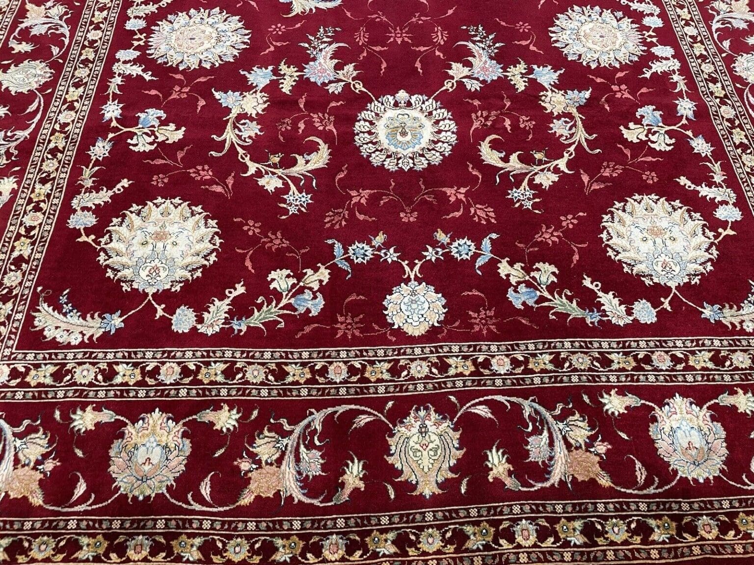 Perserteppich Tabriz 348 x 248 cm Seide handgeknüpft