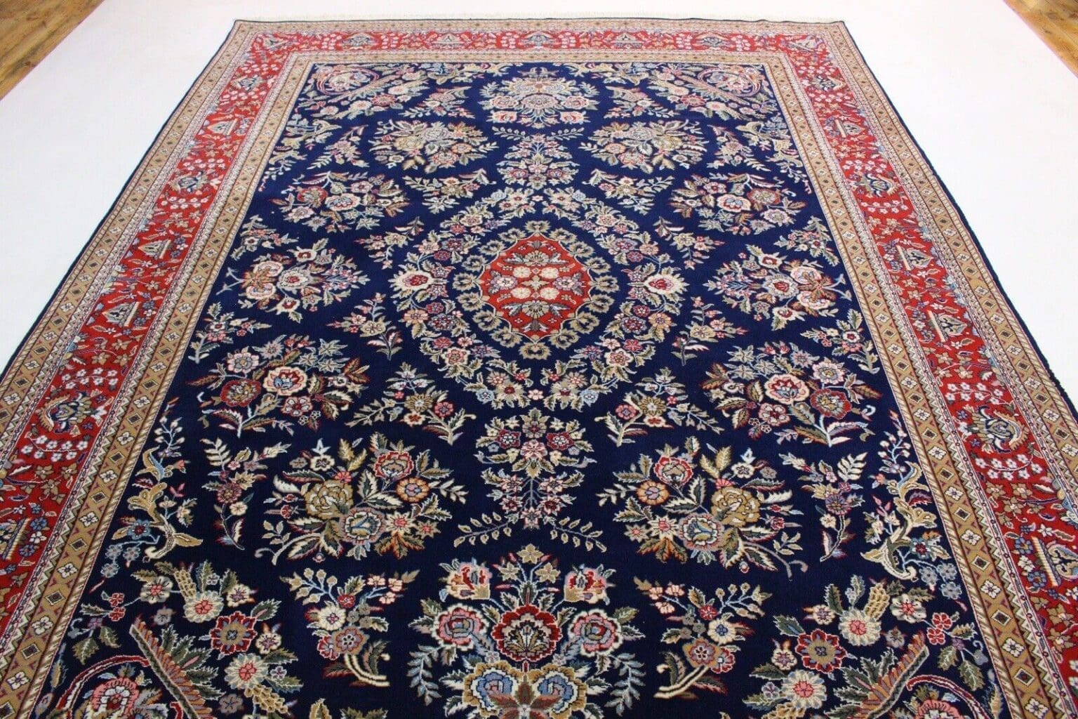 Orientteppich Ghom Design 350x250 cm Korkwolle handgeknüpft
