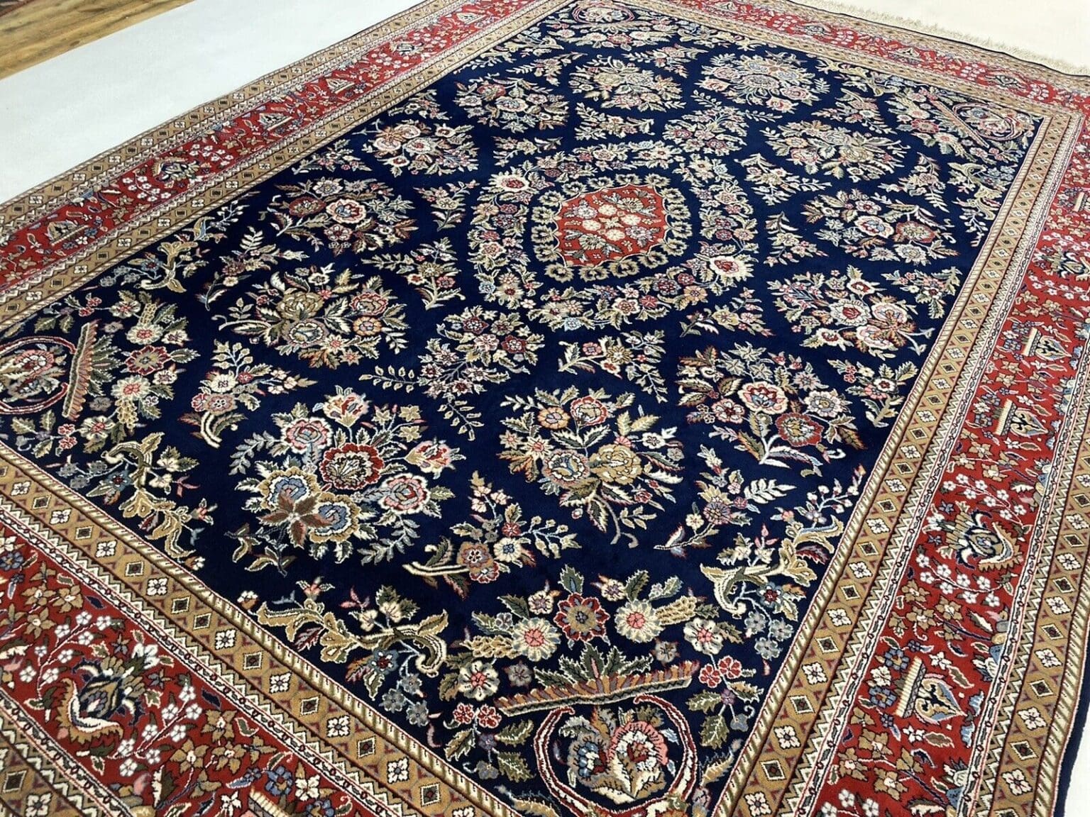 Orientteppich Ghom Design 350x250 cm Korkwolle handgeknüpft