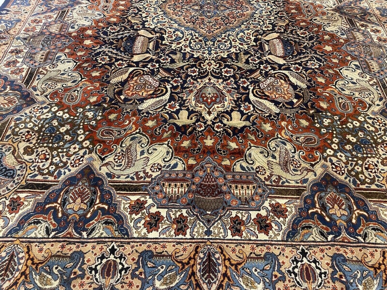 Perserteppich Kaschmar 400 x 300 cm Schurwolle handgeknüpft