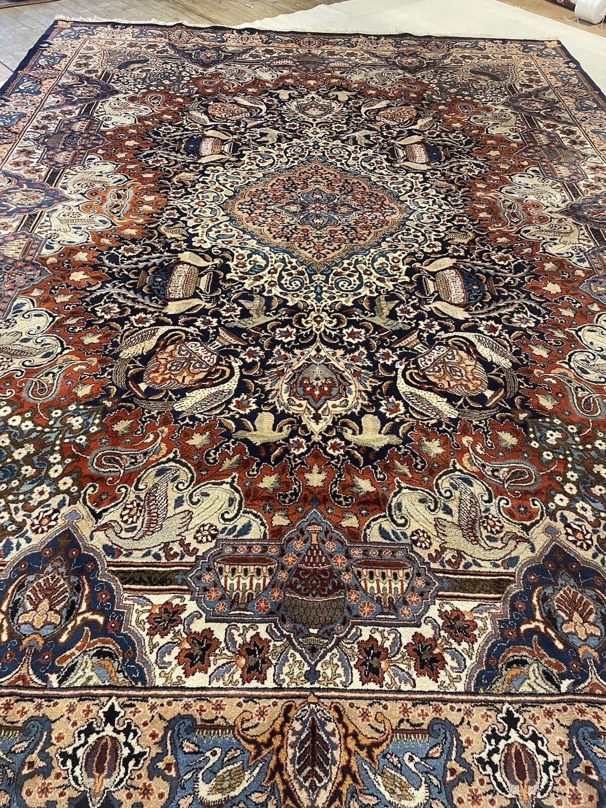 Perserteppich Kaschmar 400 x 300 cm Schurwolle handgeknüpft