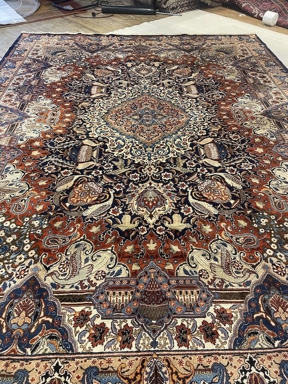 Perserteppich Kaschmar 400 x 300 cm Schurwolle handgeknüpft