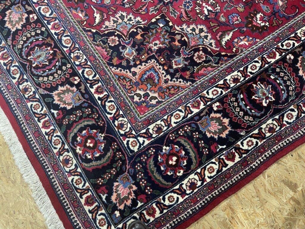 quadratischer-perserteppich-300x300-cm-hochwertiger-handgeknupfter-teppich-7 Perserteppich Maschad 300 x 300 cm Wolle handgeknüpft