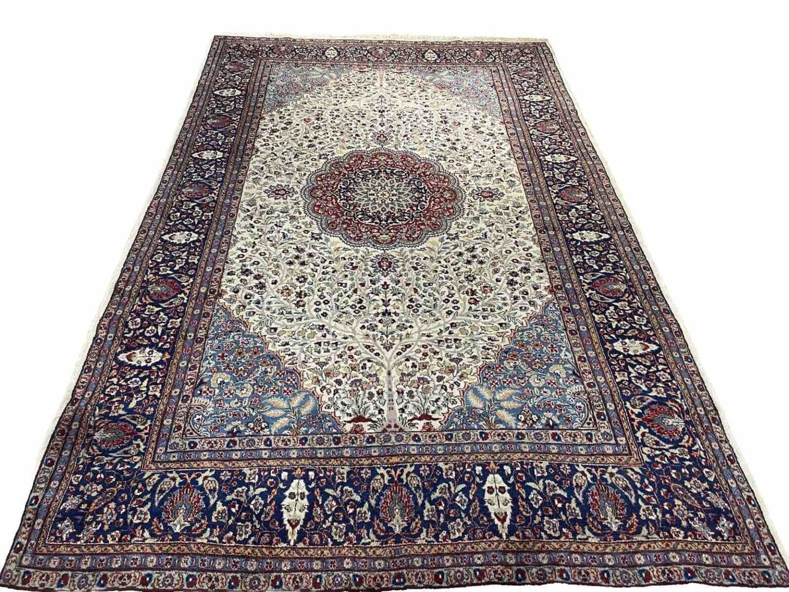 Perserteppich Kerman 300x200 cm Korkwolle handgeknüpft