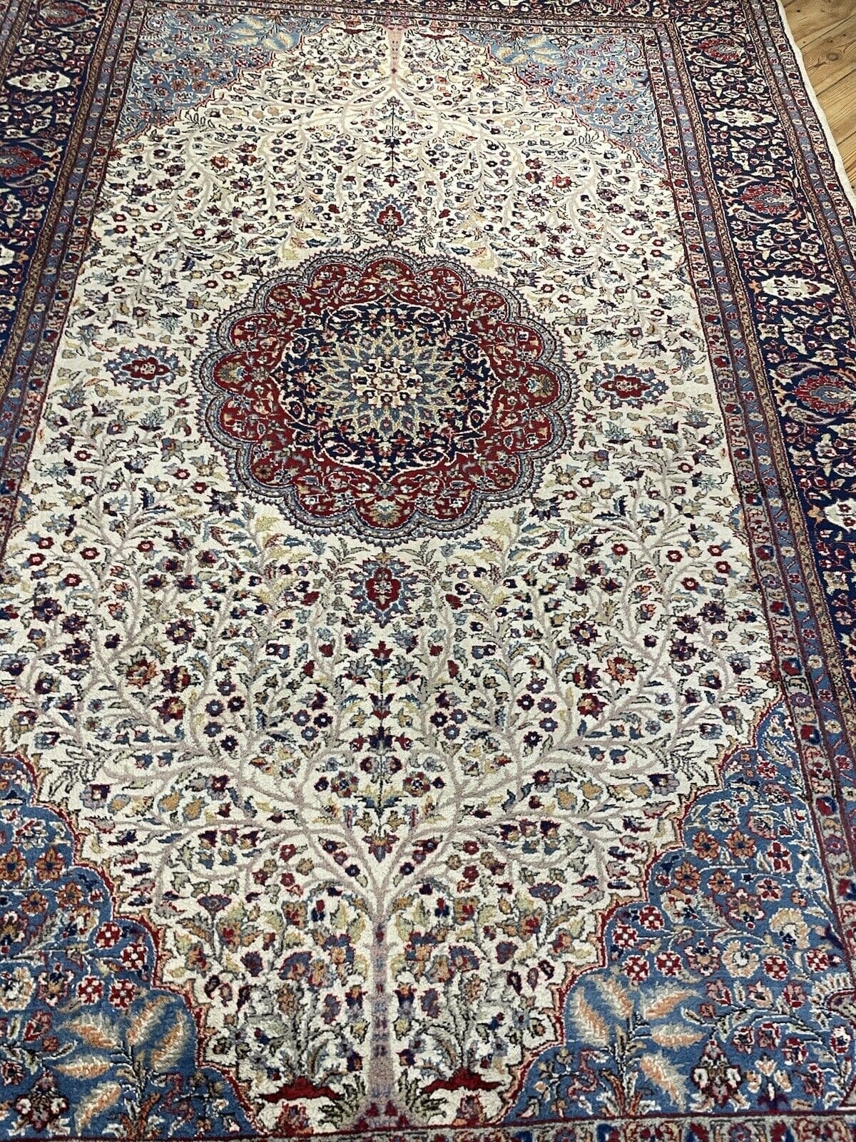 Perserteppich Kerman 300x200 cm Korkwolle handgeknüpft