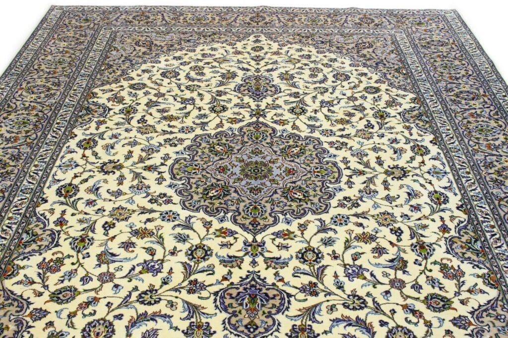 klassischer-orientteppich-kashan-hell-390x300-cm-320000-knoten-m-1-6 Perserteppich Kashan 390 x 300 cm Wolle handgeknüpft