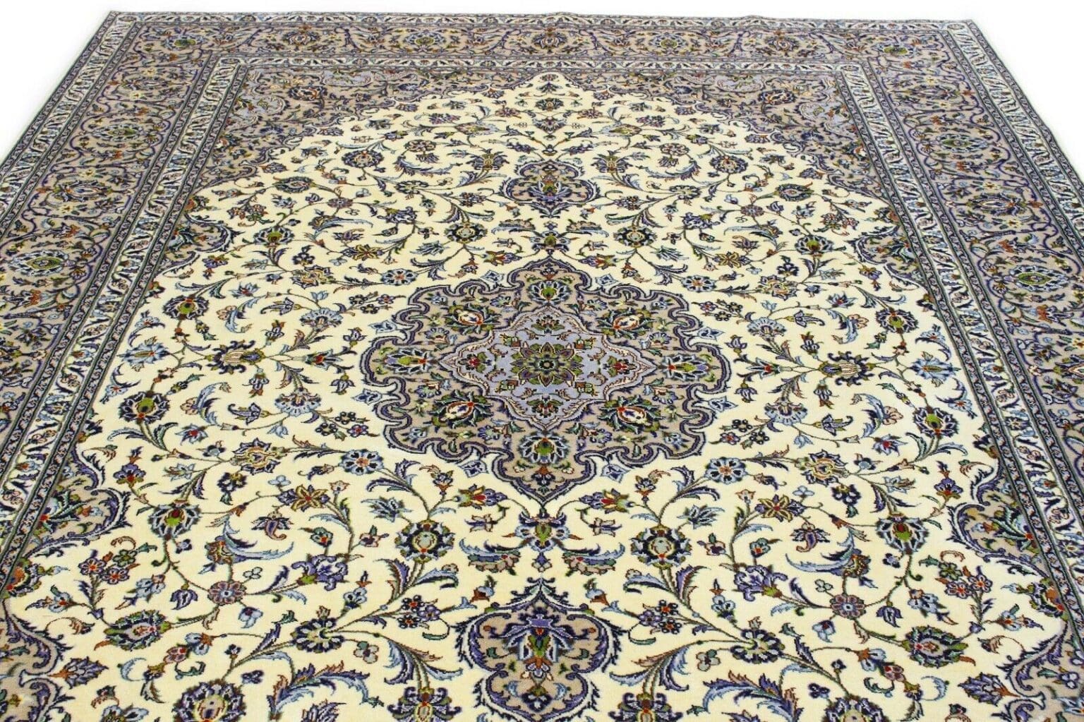 klassischer-orientteppich-kashan-hell-390x300-cm-320000-knoten-m-1-6 Perserteppich Kashan 390 x 300 cm Wolle handgeknüpft