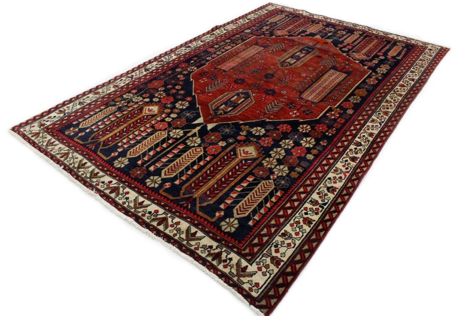 klassischer-orientteppich-sirjan-afshar-300x190-seltenes-geometrisches-1 Perserteppich Sirjan Afshar 300x190 Wolle handgeknüpft