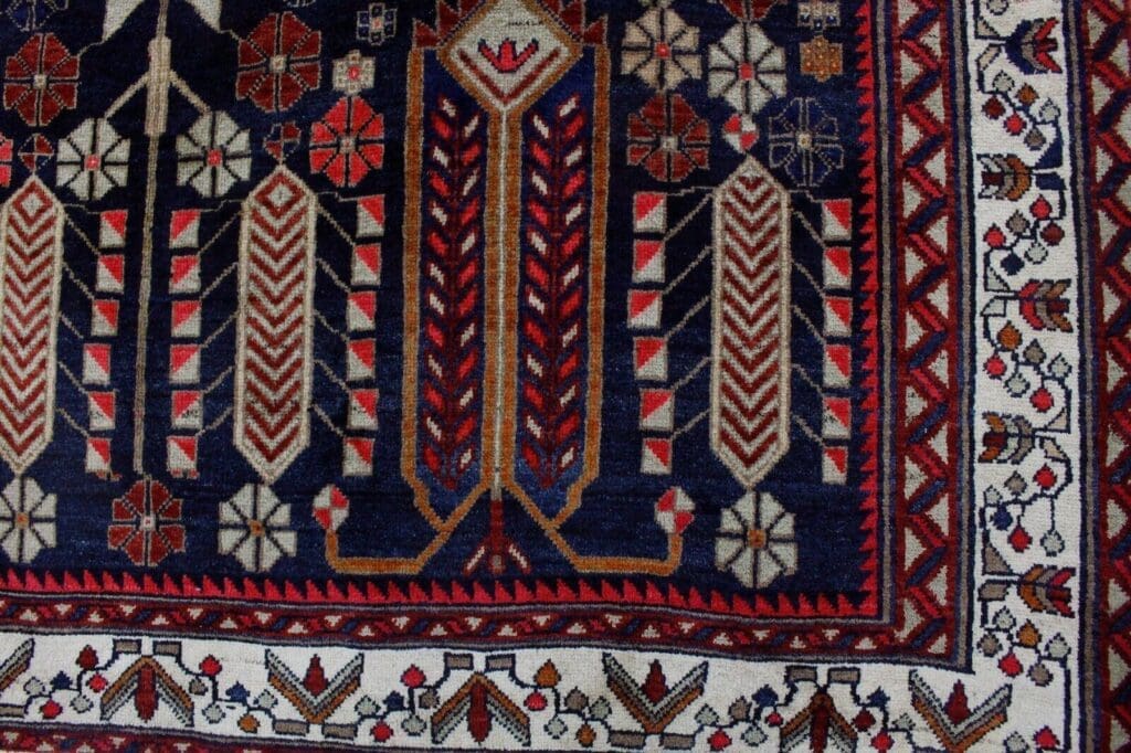 klassischer-orientteppich-sirjan-afshar-300x190-seltenes-geometrisches-3 Perserteppich Sirjan Afshar 300x190 Wolle handgeknüpft