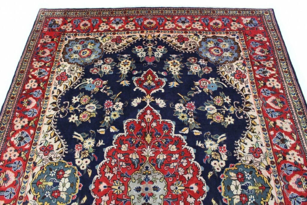 klassischer-orientteppich-hamadan-300x210-cm-rote-bordure-florales-3 Perserteppich Hamadan 300 x 210 cm Wolle handgeknüpft