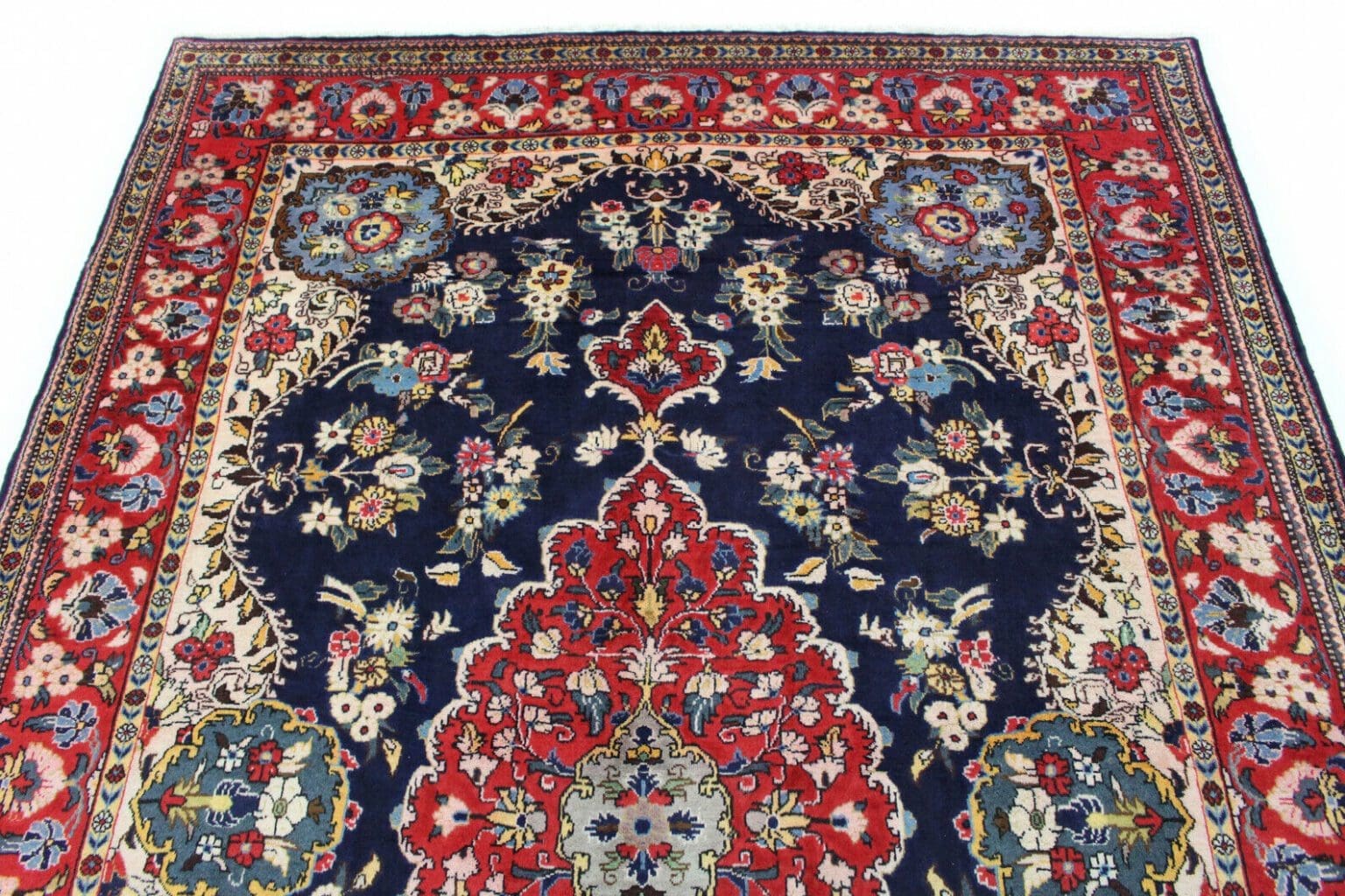 klassischer-orientteppich-hamadan-300x210-cm-rote-bordure-florales-3 Perserteppich Hamadan 300 x 210 cm Wolle handgeknüpft