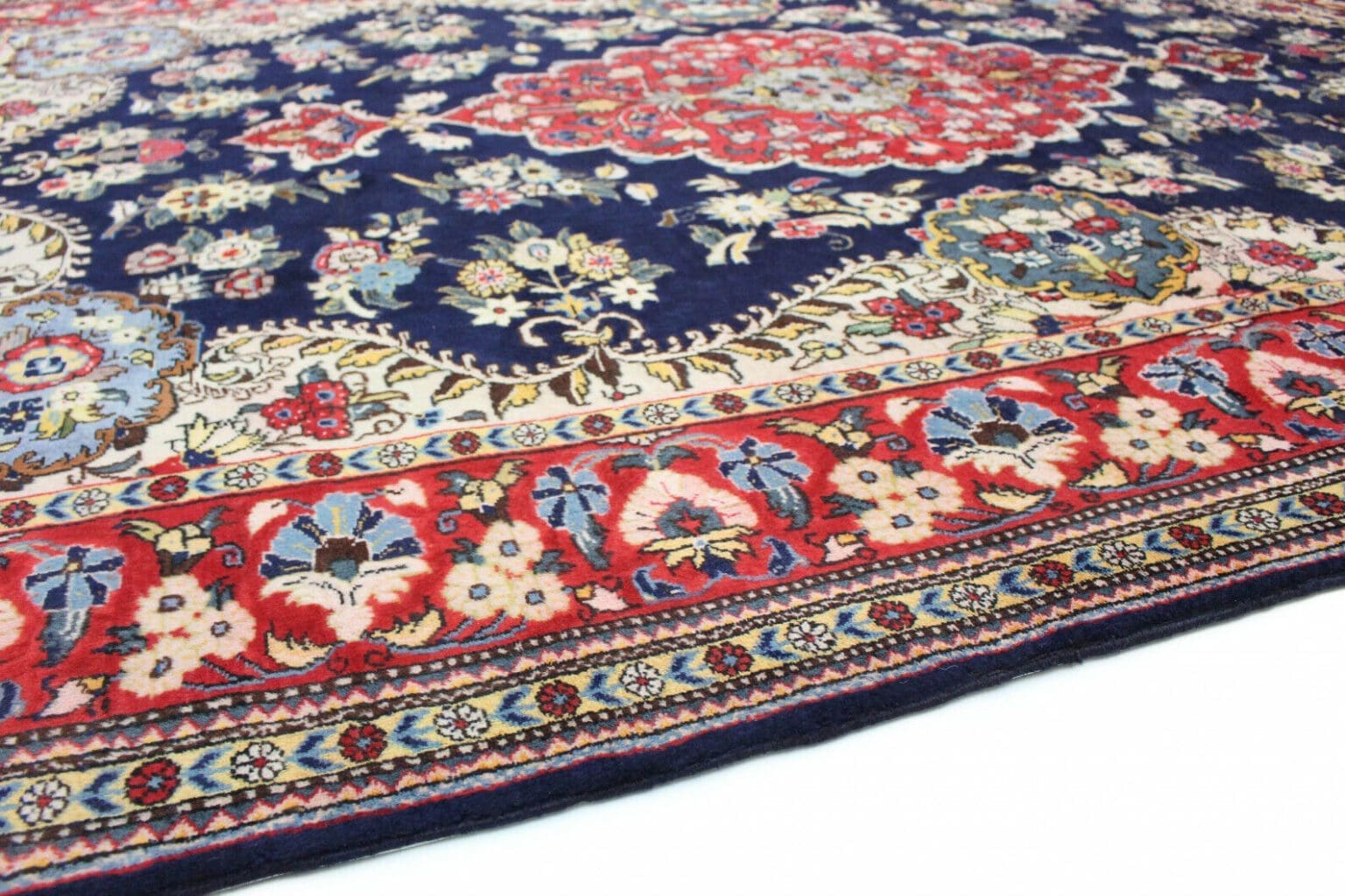 klassischer-orientteppich-hamadan-300x210-cm-rote-bordure-florales-6 Perserteppich Hamadan 300 x 210 cm Wolle handgeknüpft