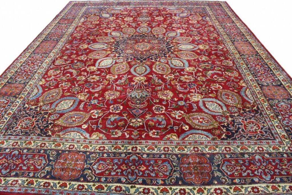 Perserteppich Mashad 390 x 300 cm Wolle handgeknüpft