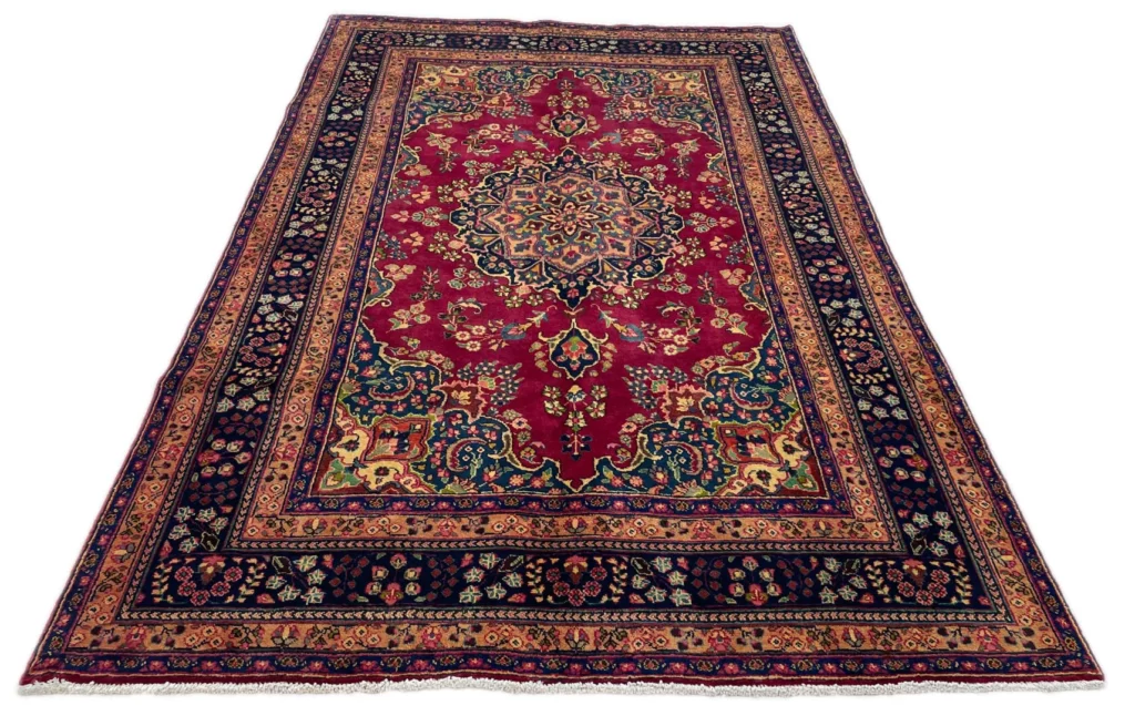 maschhad-perserteppich-296-x-192-cm-250000-knoten-m-florales-muster-1-1 Perserteppich Maschhad 296 x 192 cm Wolle handgeknüpft
