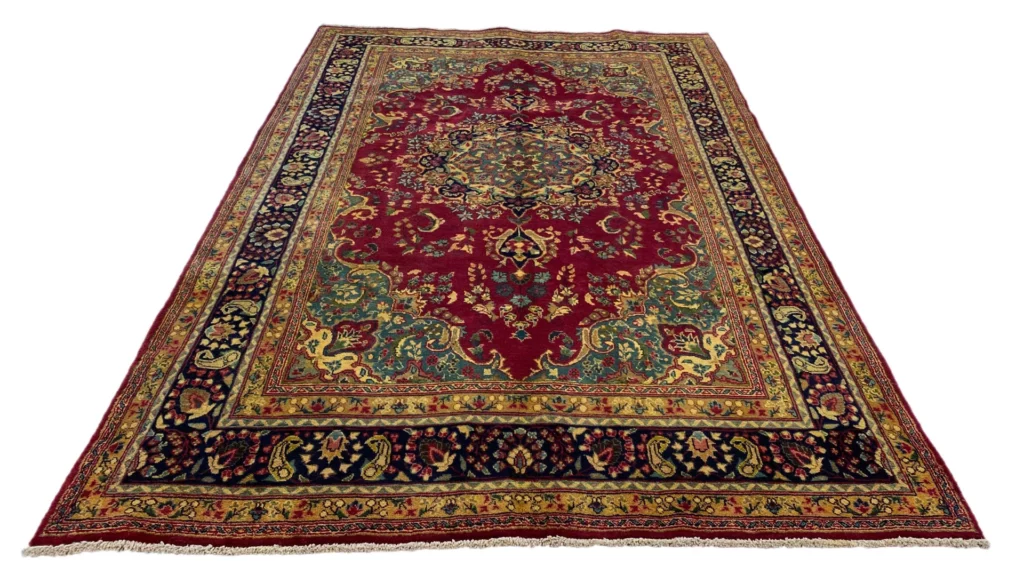 maschhad-perserteppich-300-x-198-cm-florales-muster-hohe-knotendichte-1 Perserteppich Maschhad 300 x 198 cm Wolle handgeknüpft