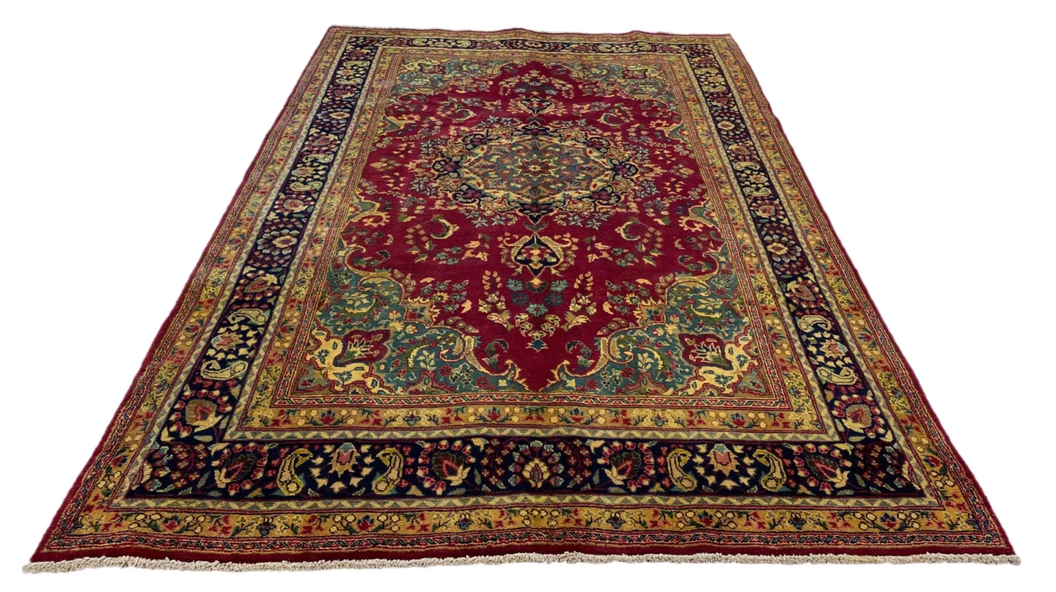 maschhad-perserteppich-300-x-198-cm-florales-muster-hohe-knotendichte-1 Perserteppich Maschhad 300 x 198 cm Wolle handgeknüpft