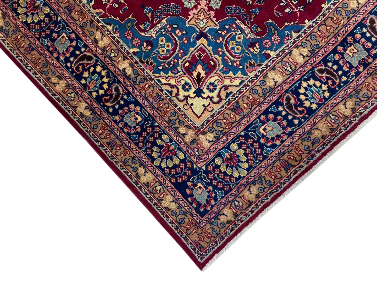 maschhad-perserteppich-301-x-195-cm-180000-knoten-m-florales-muster-1-3 Perserteppich Maschhad 301 x 195 cm Wolle handgeknüpft