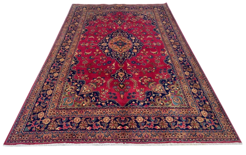 maschhad-perserteppich-300-x-196-cm-250000-knoten-m-florales-muster-1-1 Perserteppich Maschhad 300 x 196 cm Wolle handgeknüpft