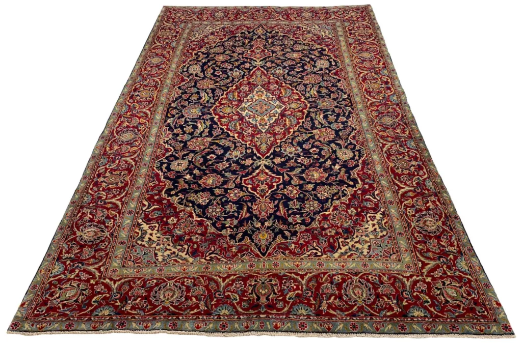 Perserteppich Keshan 310 x 186 cm Schafwolle handgeknüpft
