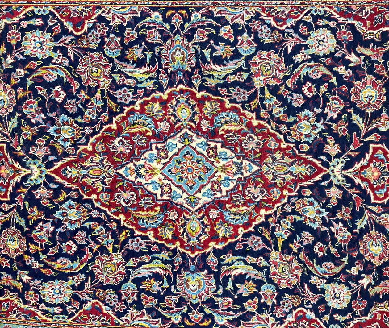 Perserteppich Keshan 310 x 186 cm Schafwolle handgeknüpft