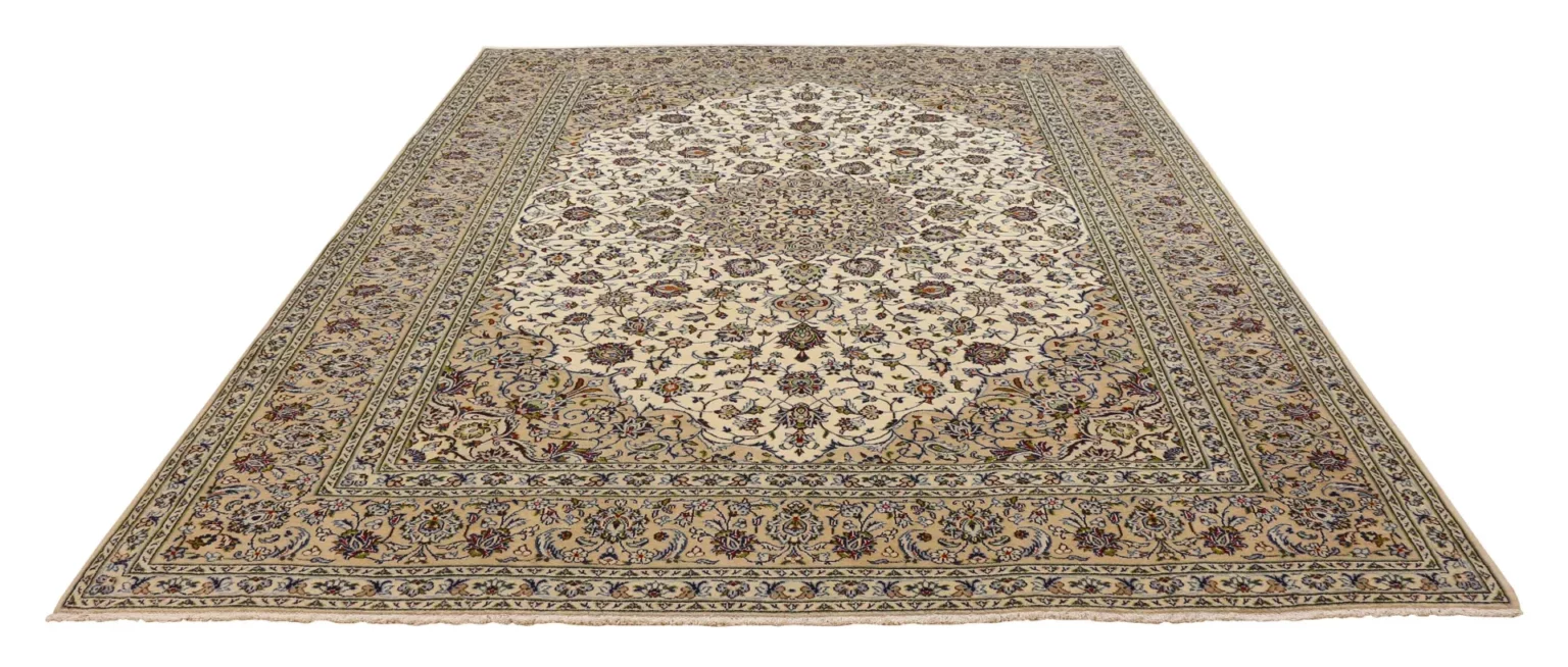 Perserteppich Keshan 345 x 253 cm Schafwolle handgeknüpft