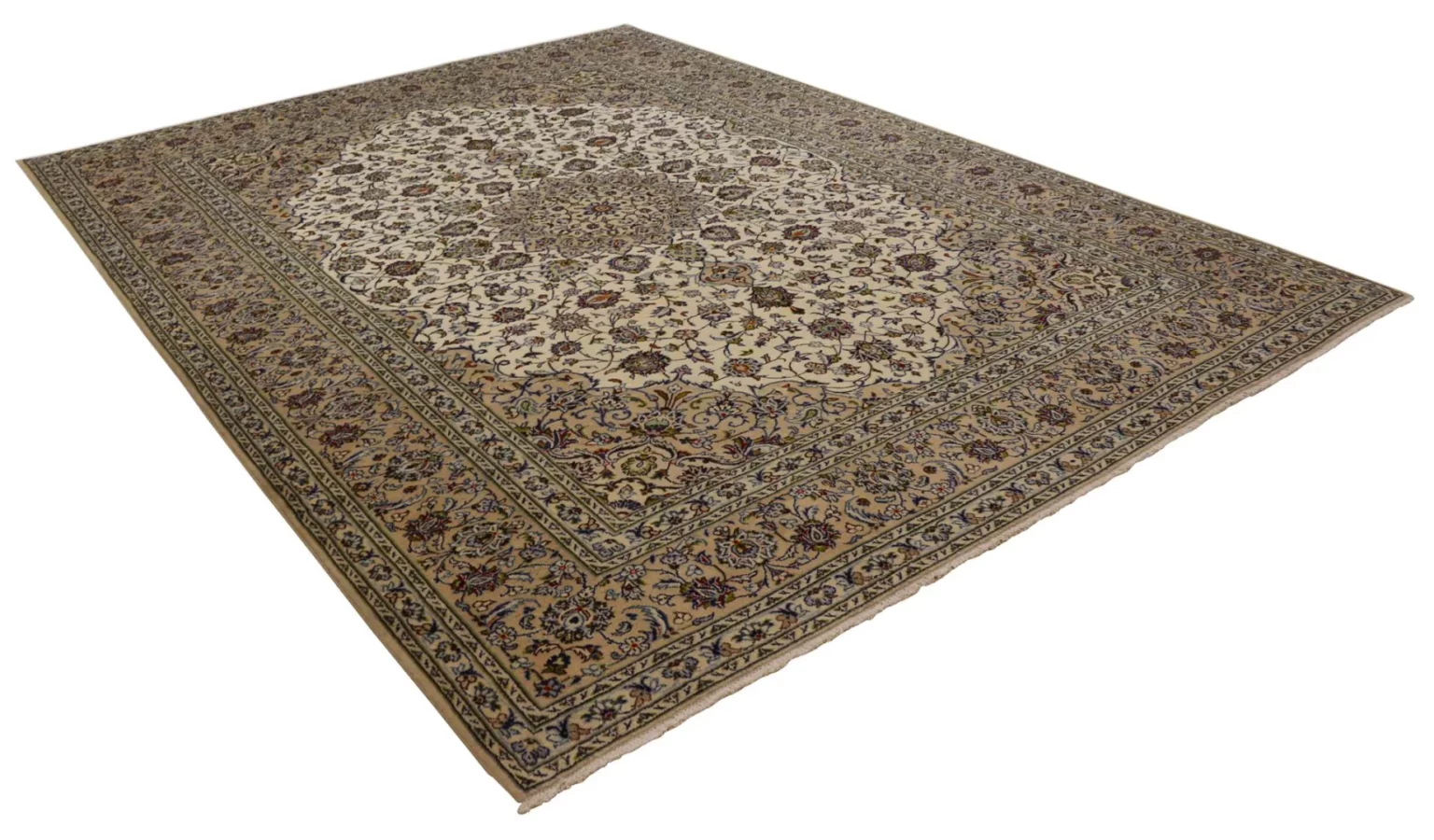Perserteppich Keshan 345 x 253 cm Schafwolle handgeknüpft