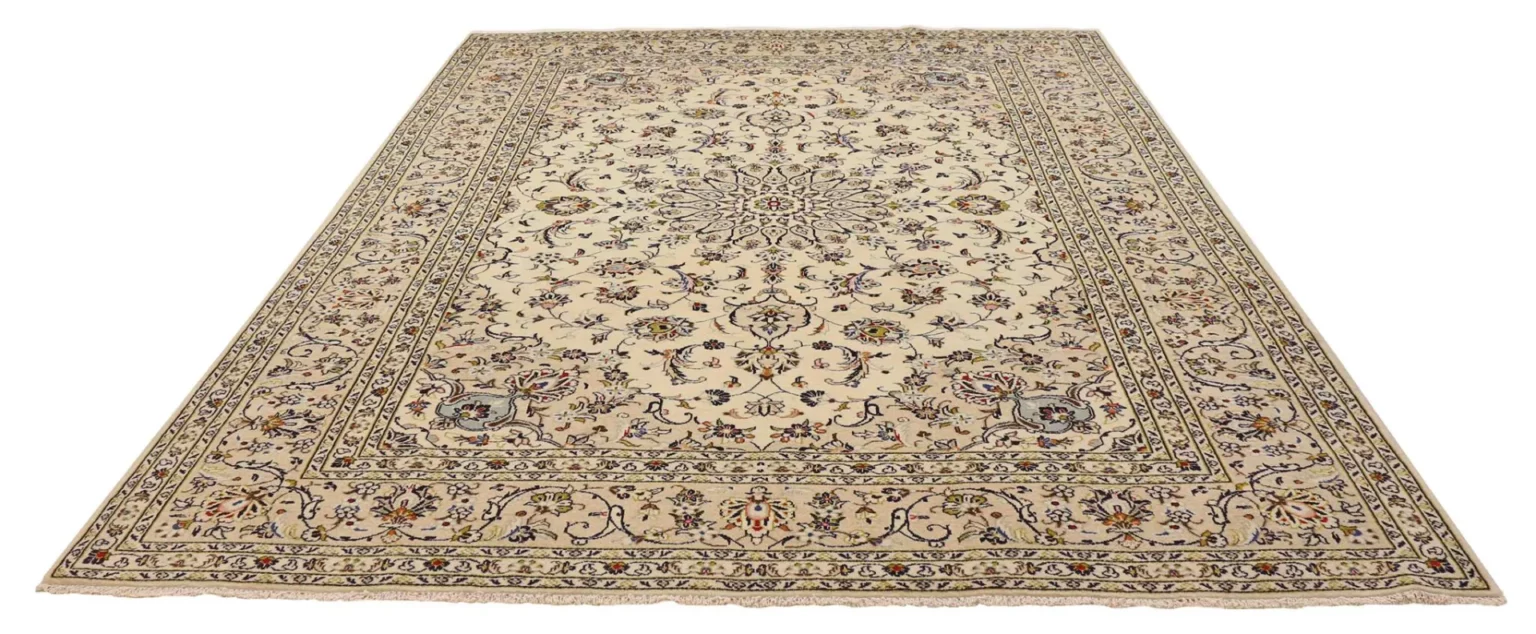 Perserteppich Keshan 341 x 241 cm Schafwolle handgeknüpft