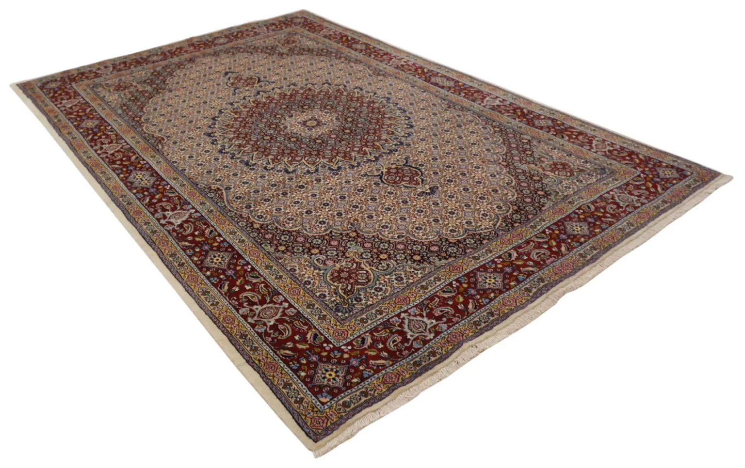 Perserteppich Moud 283 x 188 cm Schafwolle handgeknüpft