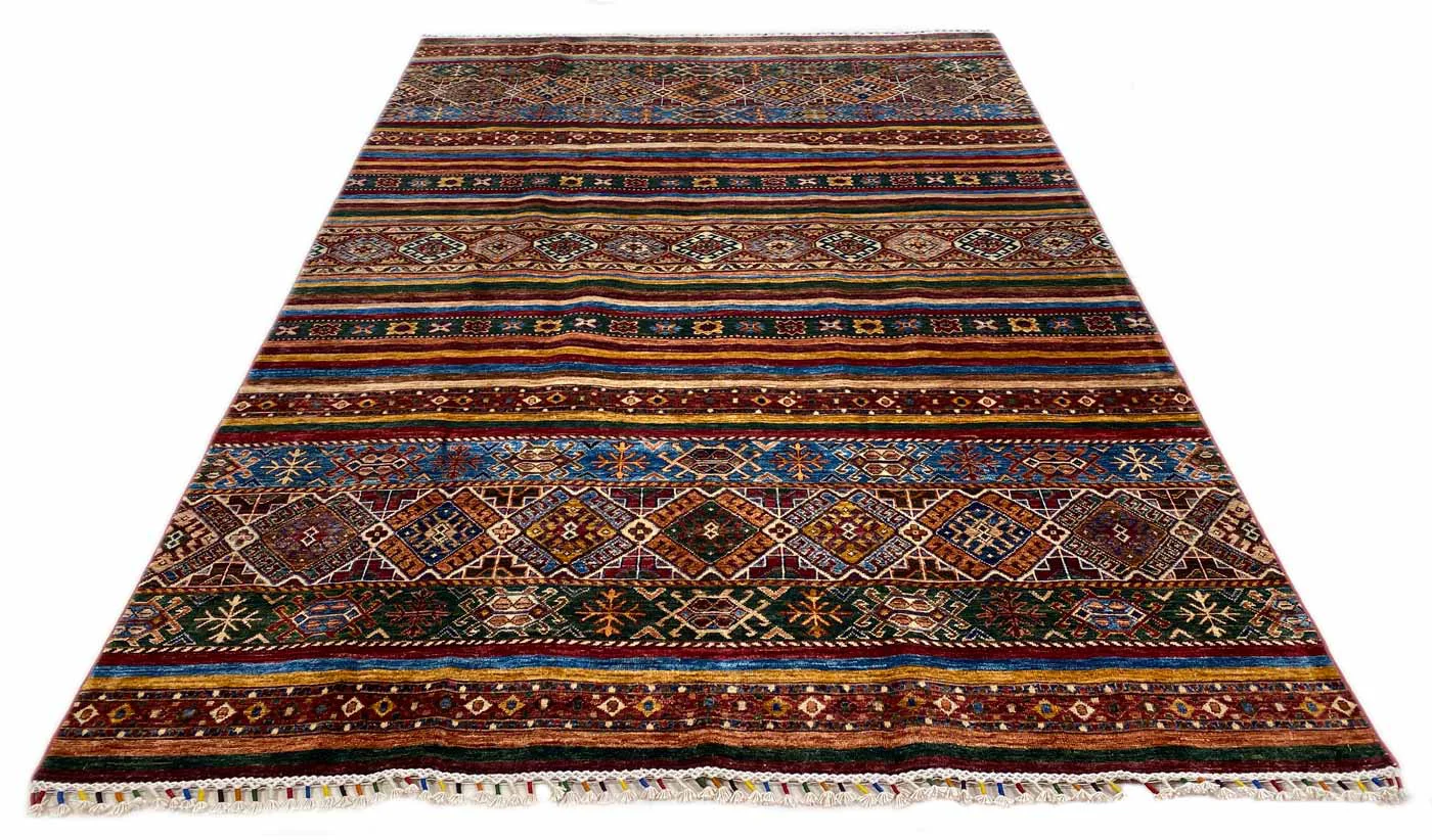 Orientteppich Samarkand 268 x 188 cm Wolle handgeknüpft