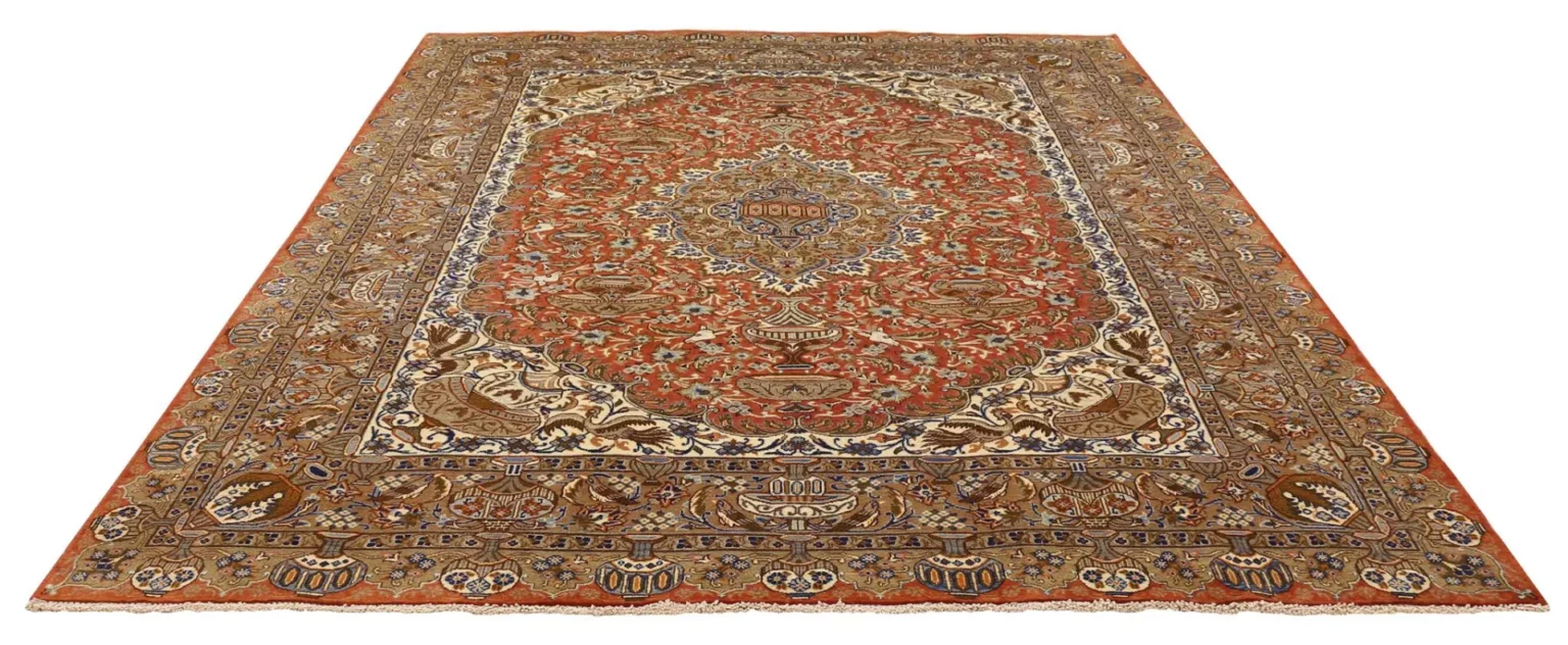 Perserteppich Kashmar 346 x 238 cm Wolle handgeknüpft