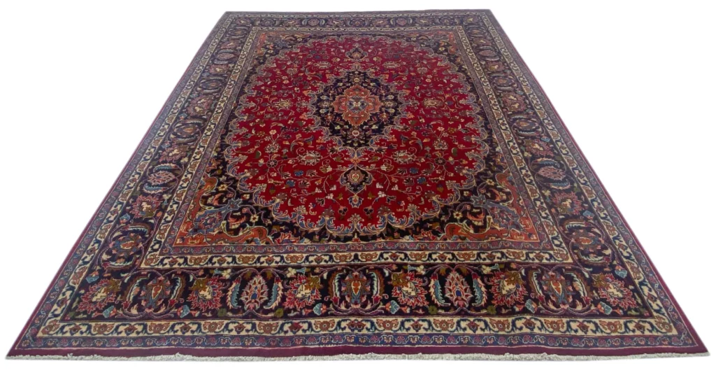 Perserteppich Maschhad 302 x 253 cm Wolle handgeknüpft
