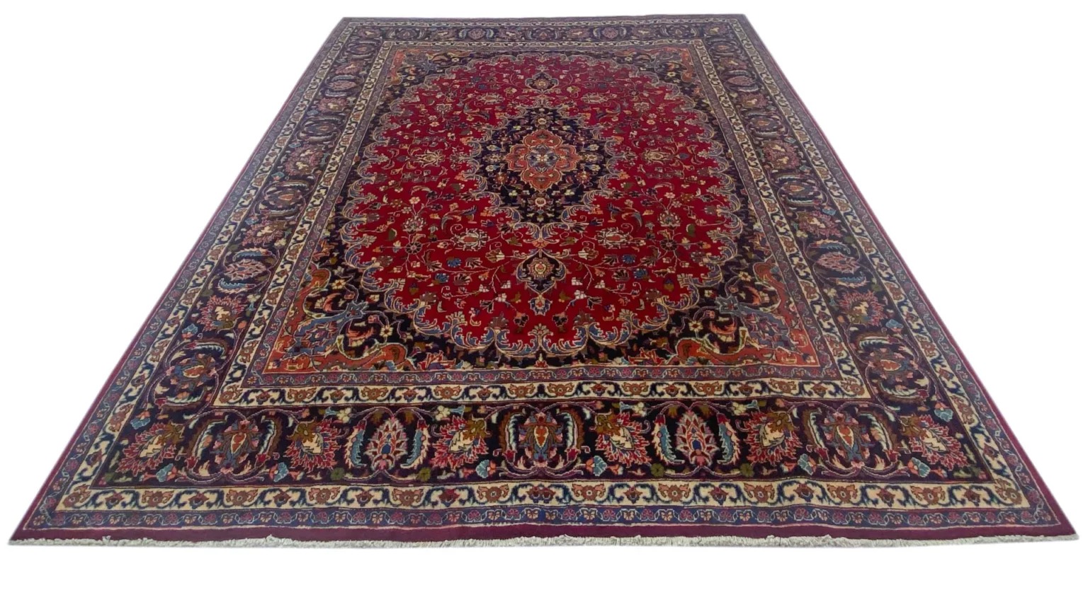 Perserteppich Maschhad 302 x 253 cm Wolle handgeknüpft