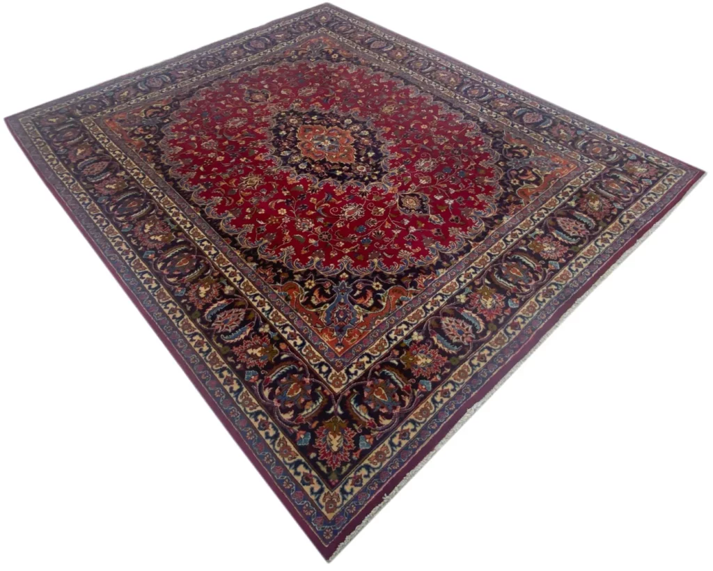 Perserteppich Maschhad 302 x 253 cm Wolle handgeknüpft