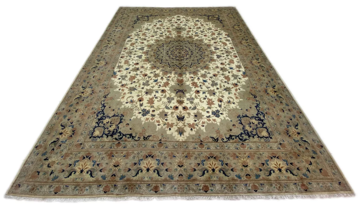 Perserteppich Keshan 345 x 242 cm Schafwolle handgeknüpft