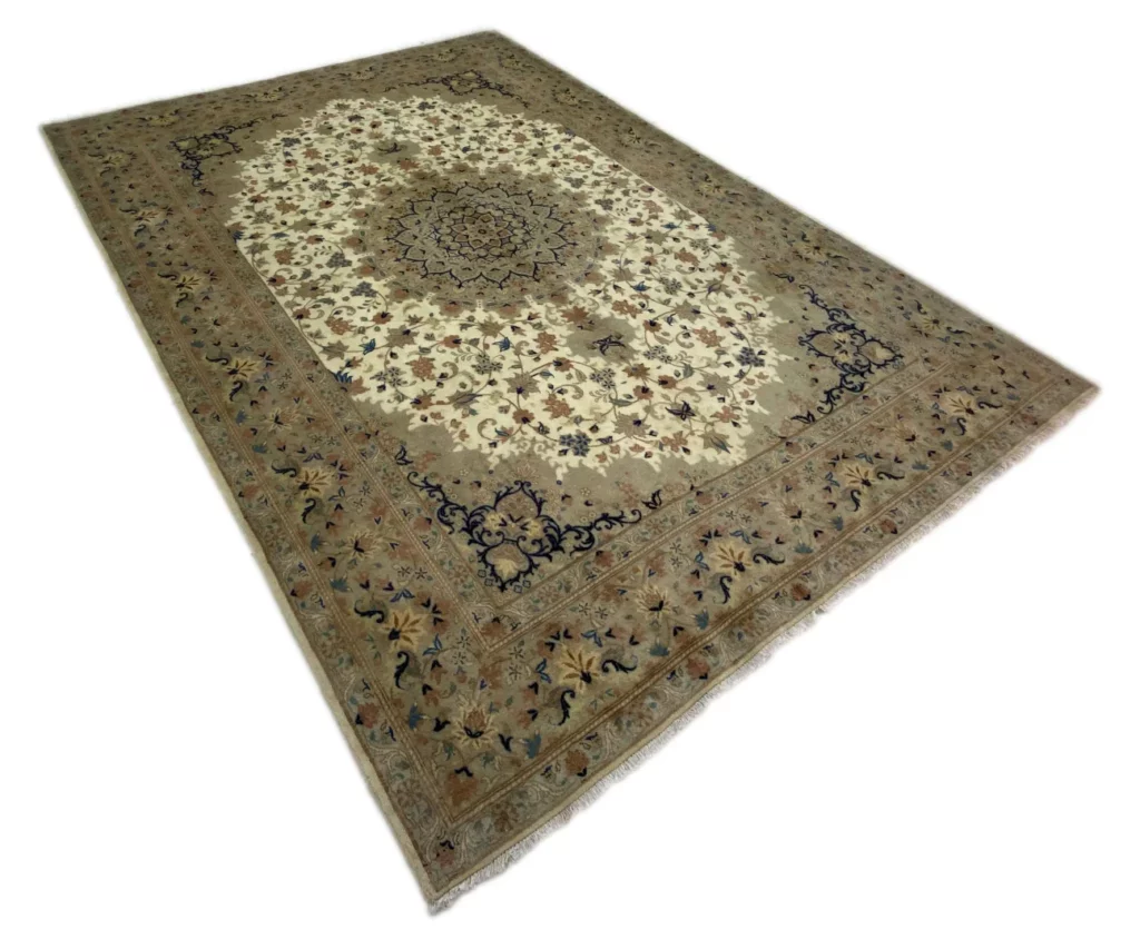 Perserteppich Keshan 345 x 242 cm Schafwolle handgeknüpft