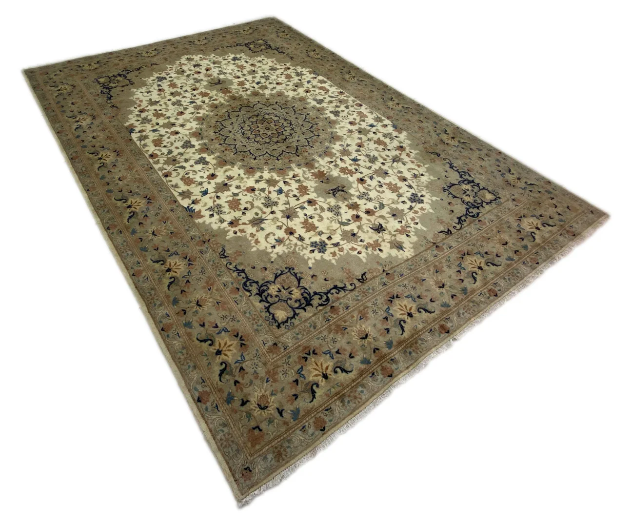 Perserteppich Keshan 345 x 242 cm Schafwolle handgeknüpft