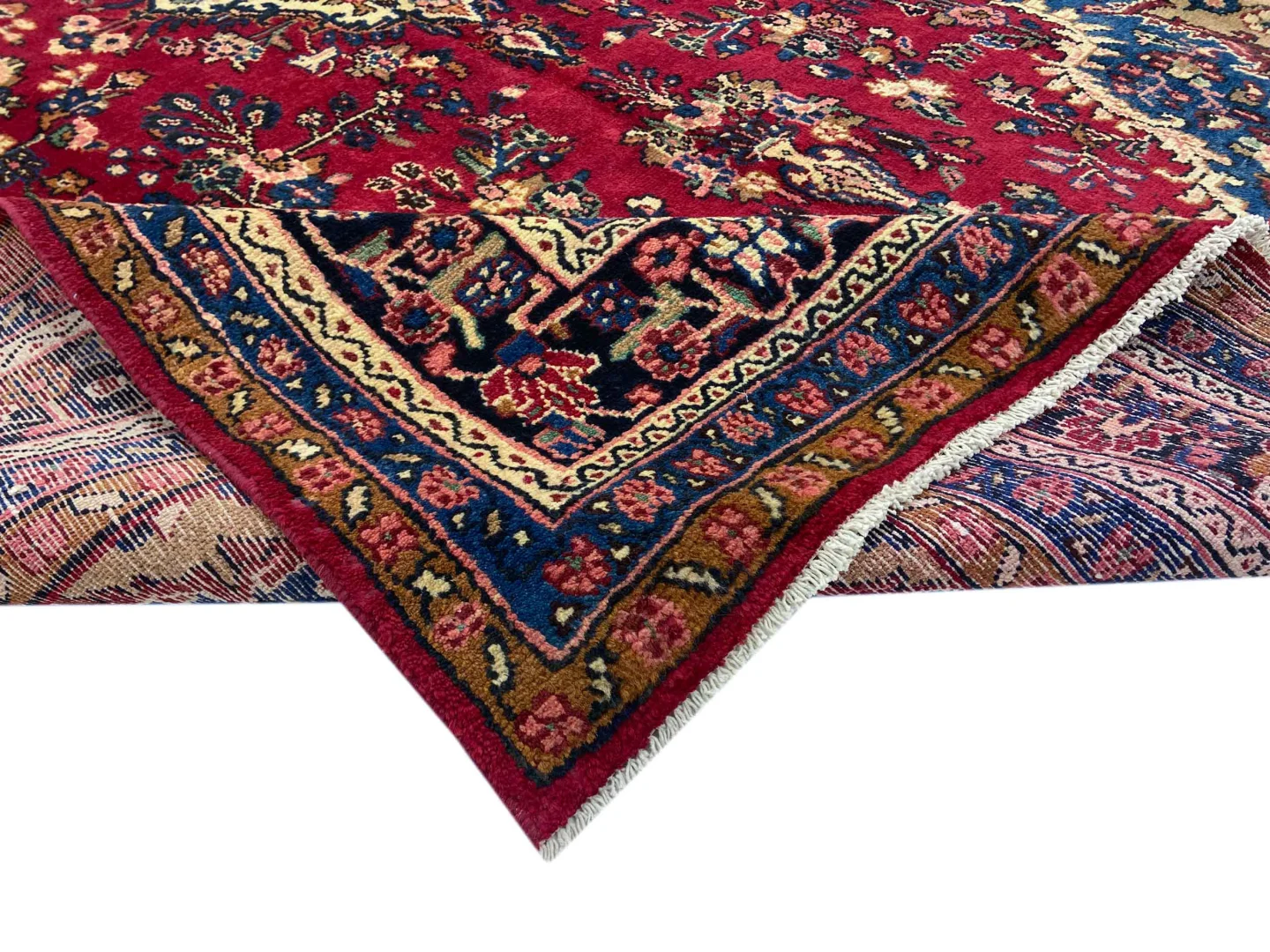 hamadan-teppich-377-x-270-cm-ca-100000-350000-knoten-m-1-4 Perserteppich Hamadan 377 x 270 cm Wolle handgeknüpft